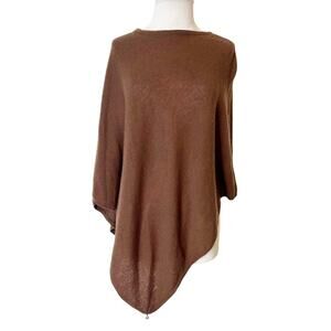 Beryll Cashmere Poncho Brown one size